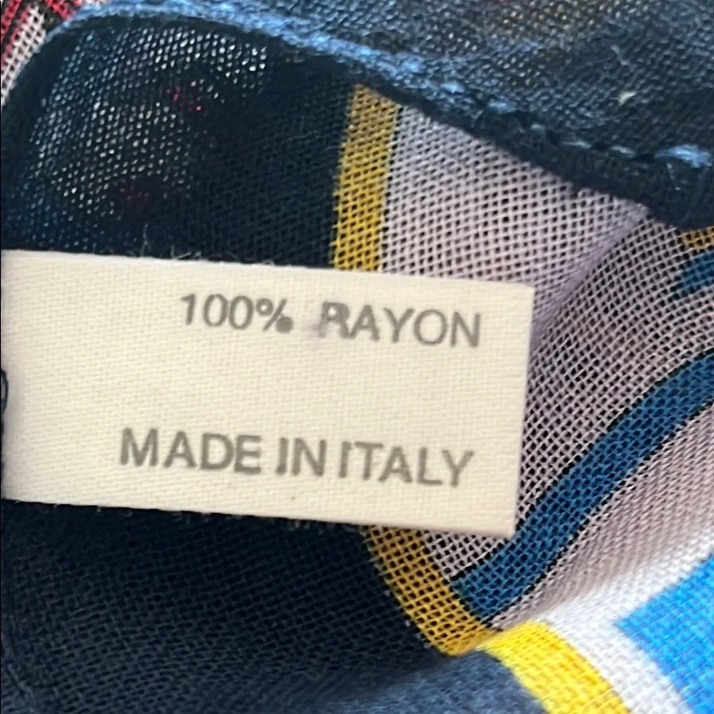 Italian Nautical Colorful Geometric Pattern Scarf